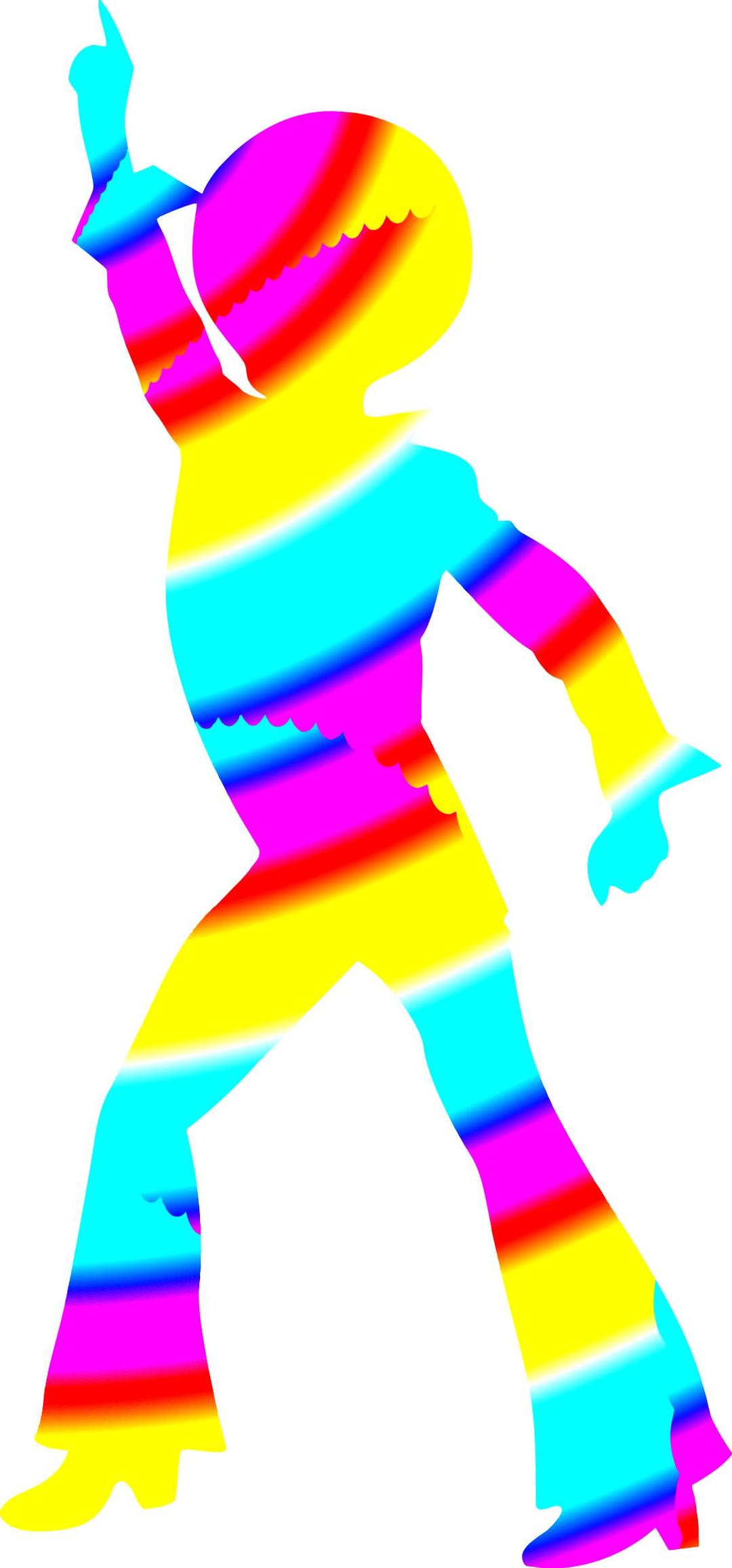Colourful disco dancer 6 png transparent