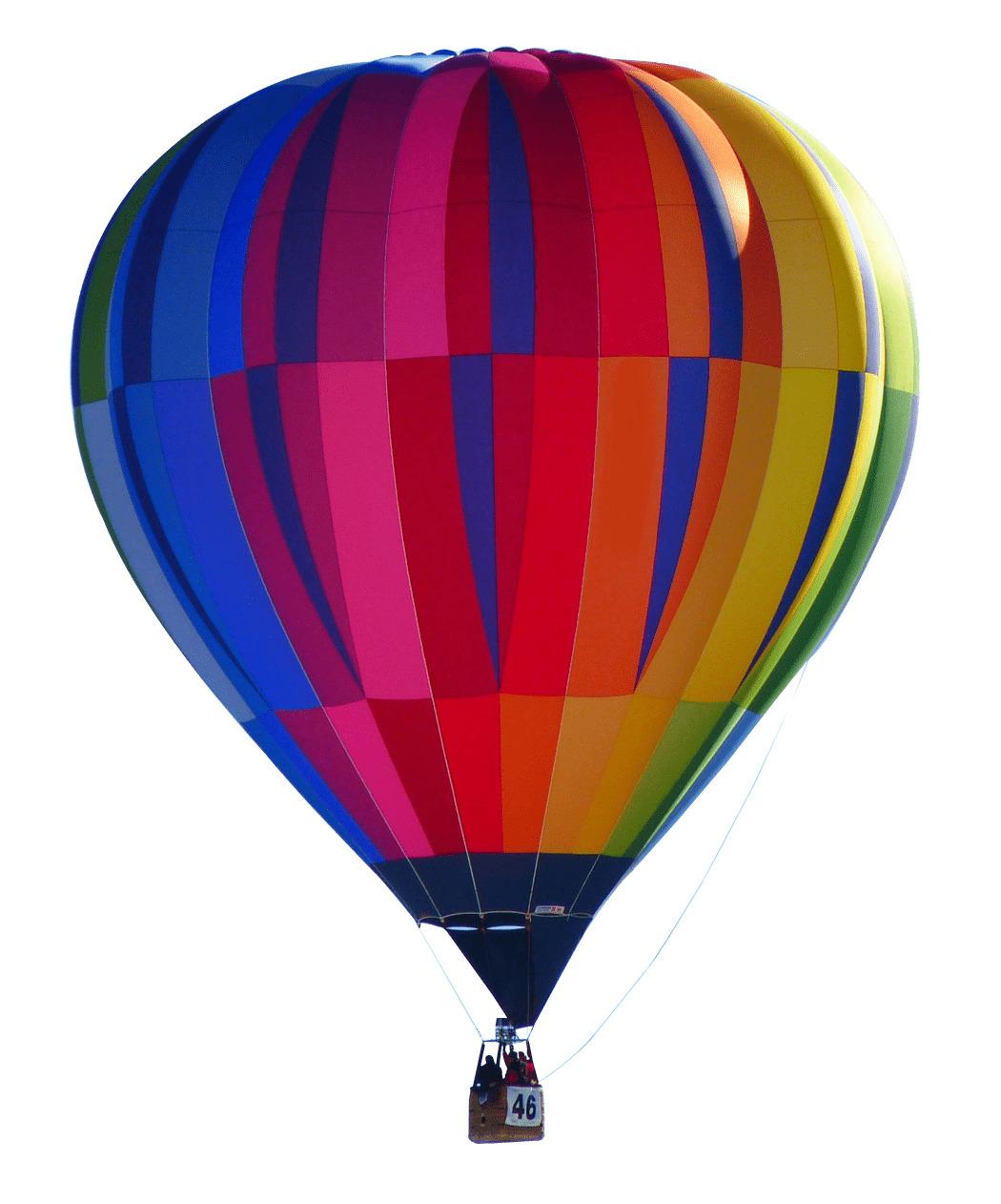 Colourful Hot Air Balloon png transparent