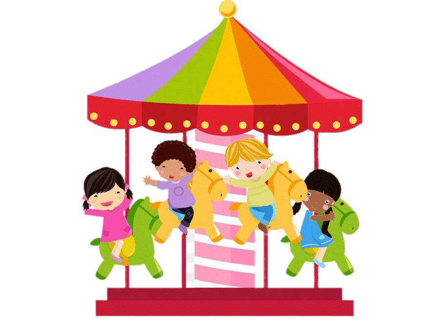 Colourful Merry Go Round Illustration png transparent
