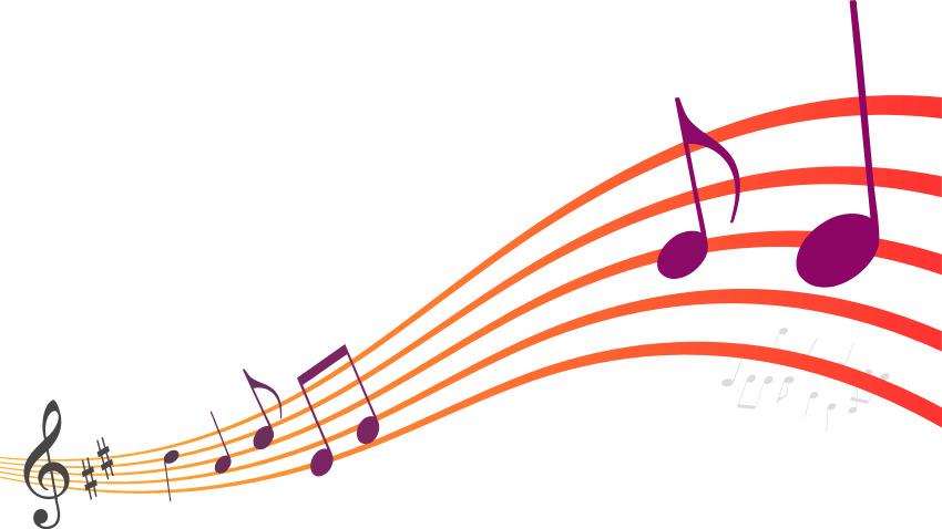 Colourful Music Notes png transparent