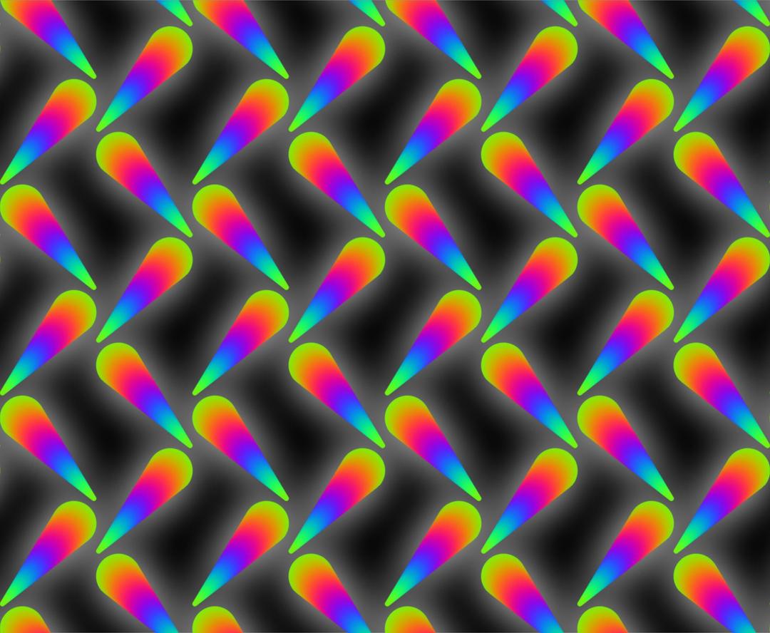 Colourful pattern 2 (black background) png transparent