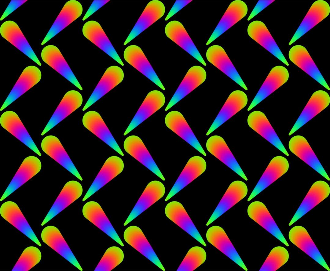 Colourful pattern (black background) png transparent