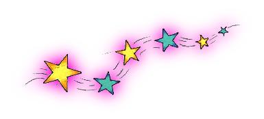 Colourful Shooting Stars png transparent