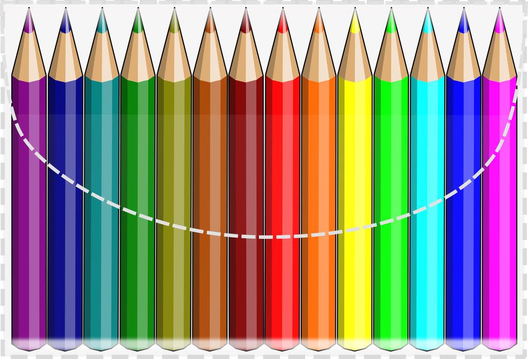 Colouring pencils png transparent