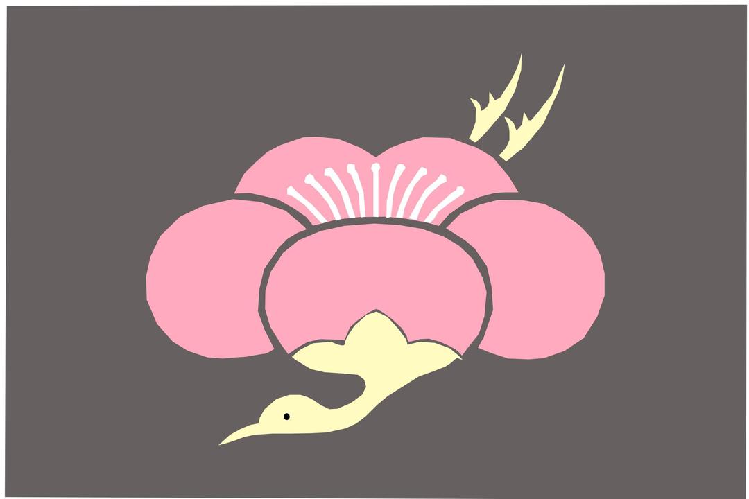 combination plum and crane(used as a good luck charm)-remix-01 png transparent