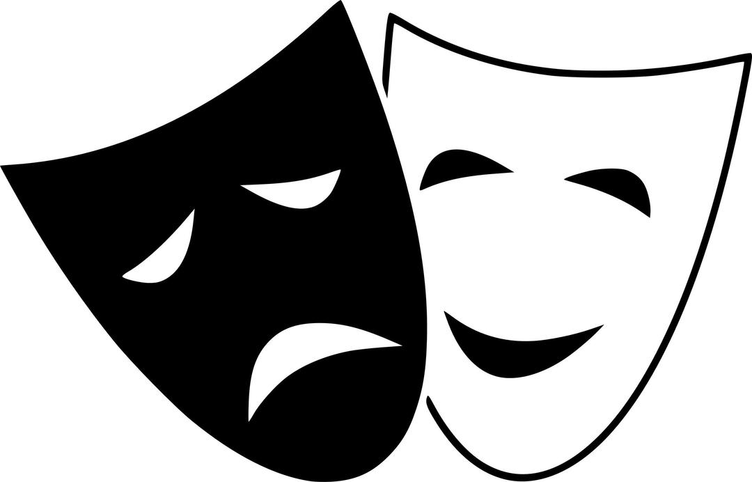 Comedy and Tragedy Masks png transparent