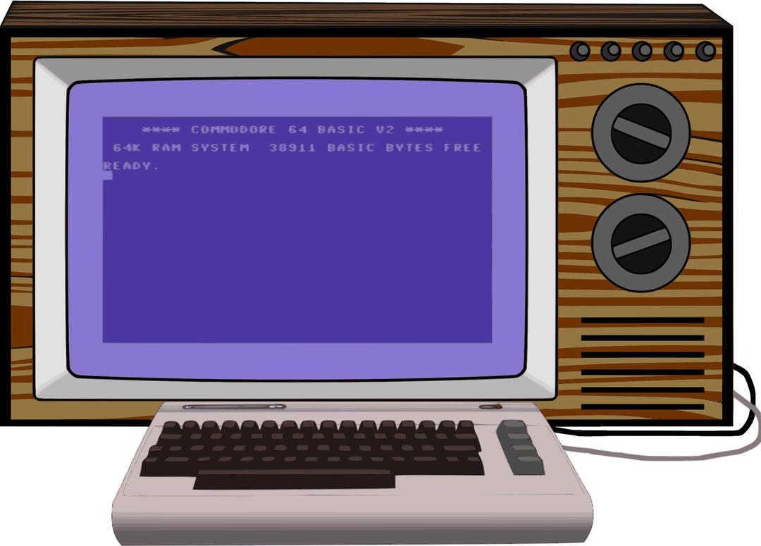 Commodore 64 set-up png transparent