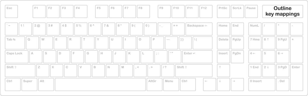 Compact keyboard template png transparent