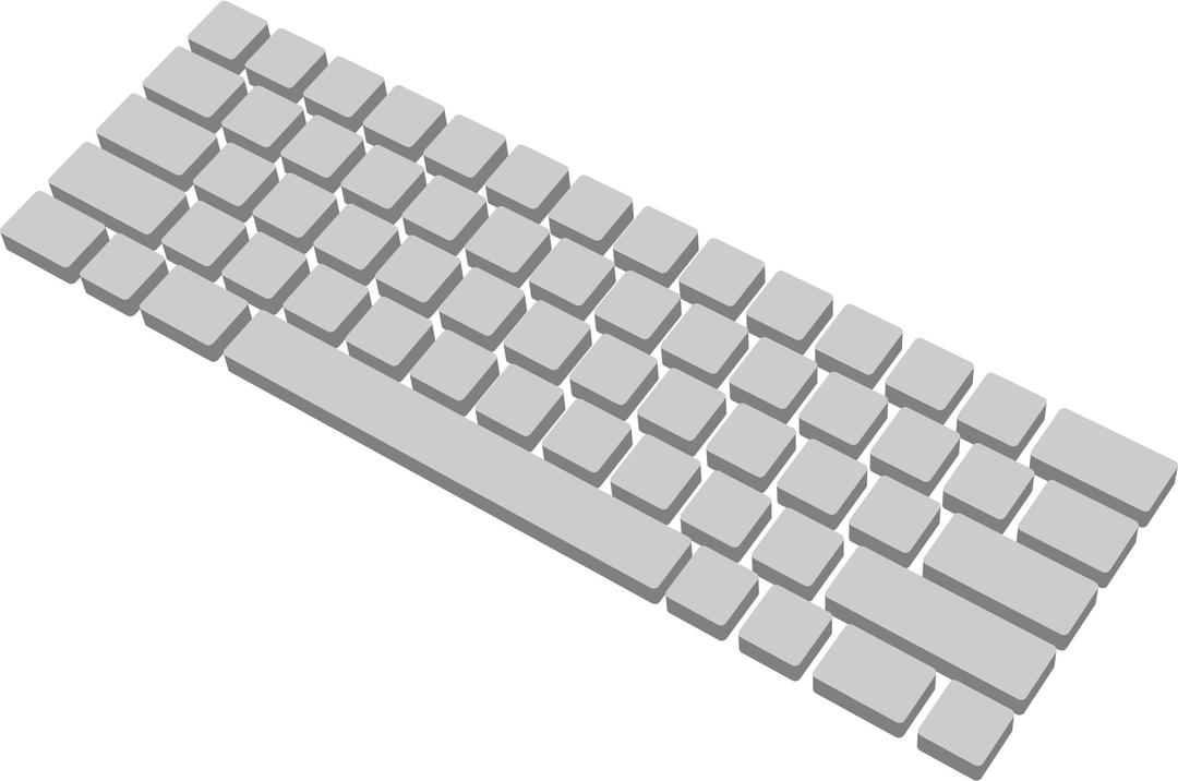 Computer keyboard 3D png transparent