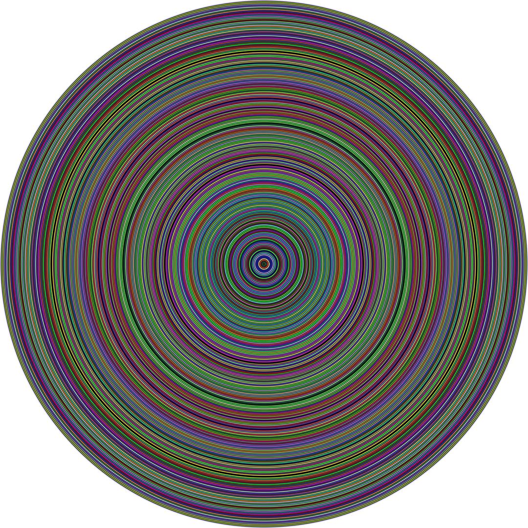 Concentric Prismatic Circles png transparent
