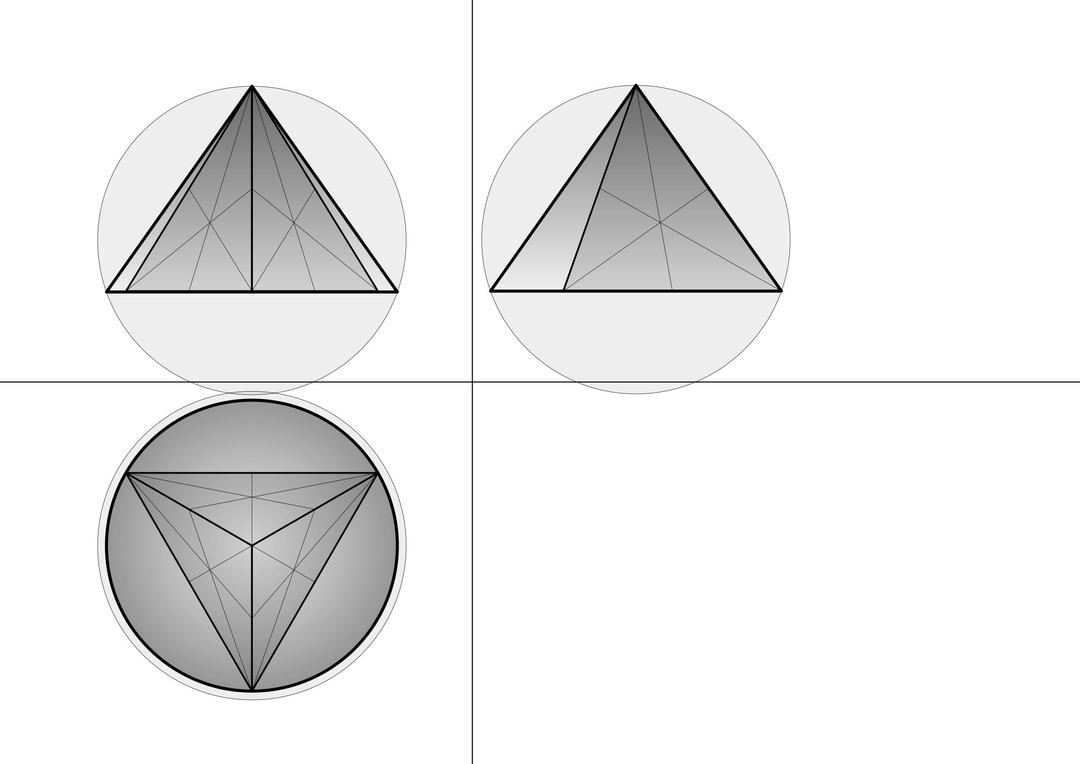 cone 1 enveloped tetrahedron png transparent