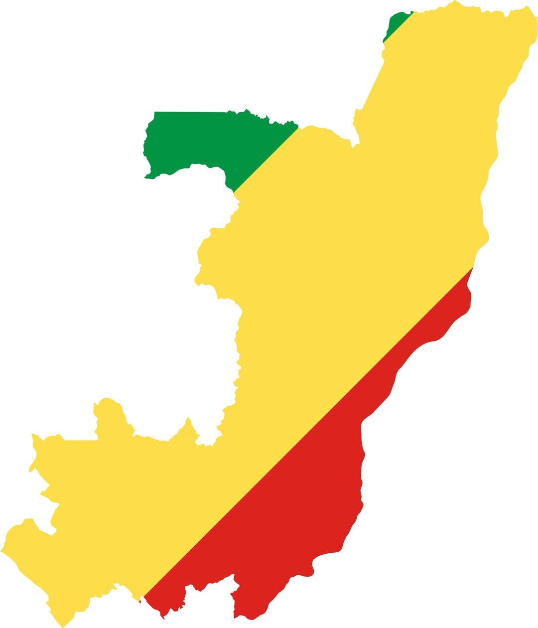 Congo Flag Map png transparent