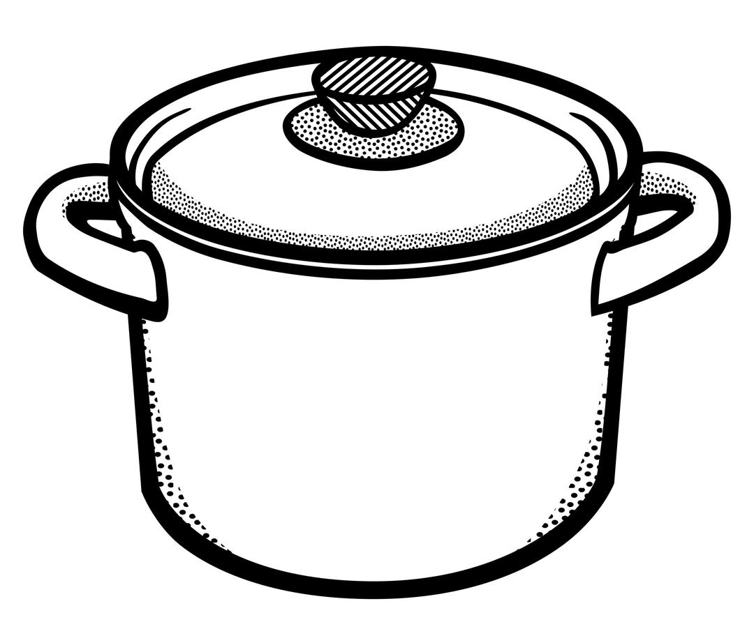 cooking pot - lineart png transparent