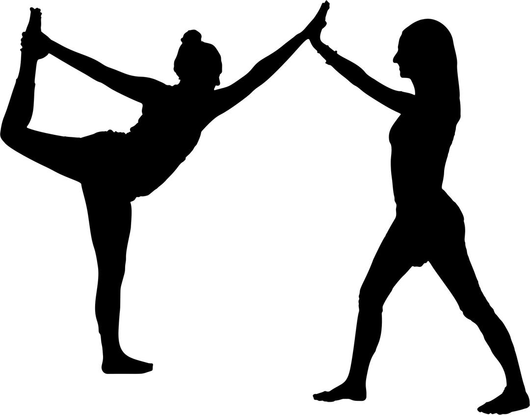 Cooperative Yoga Silhouette png transparent