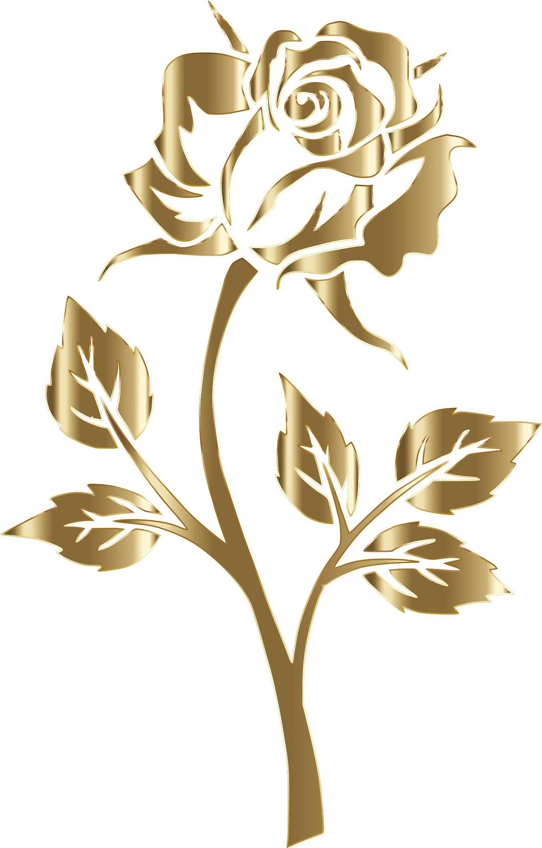 Copper Rose Silhouette No Background png transparent