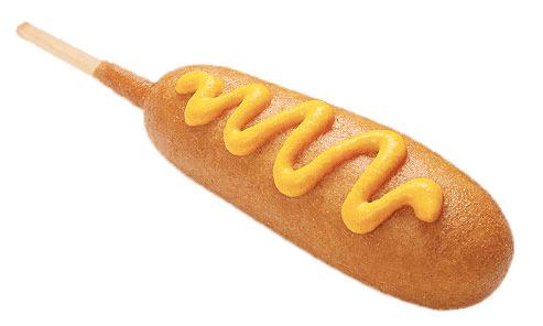Corn Dog With Mustard png transparent
