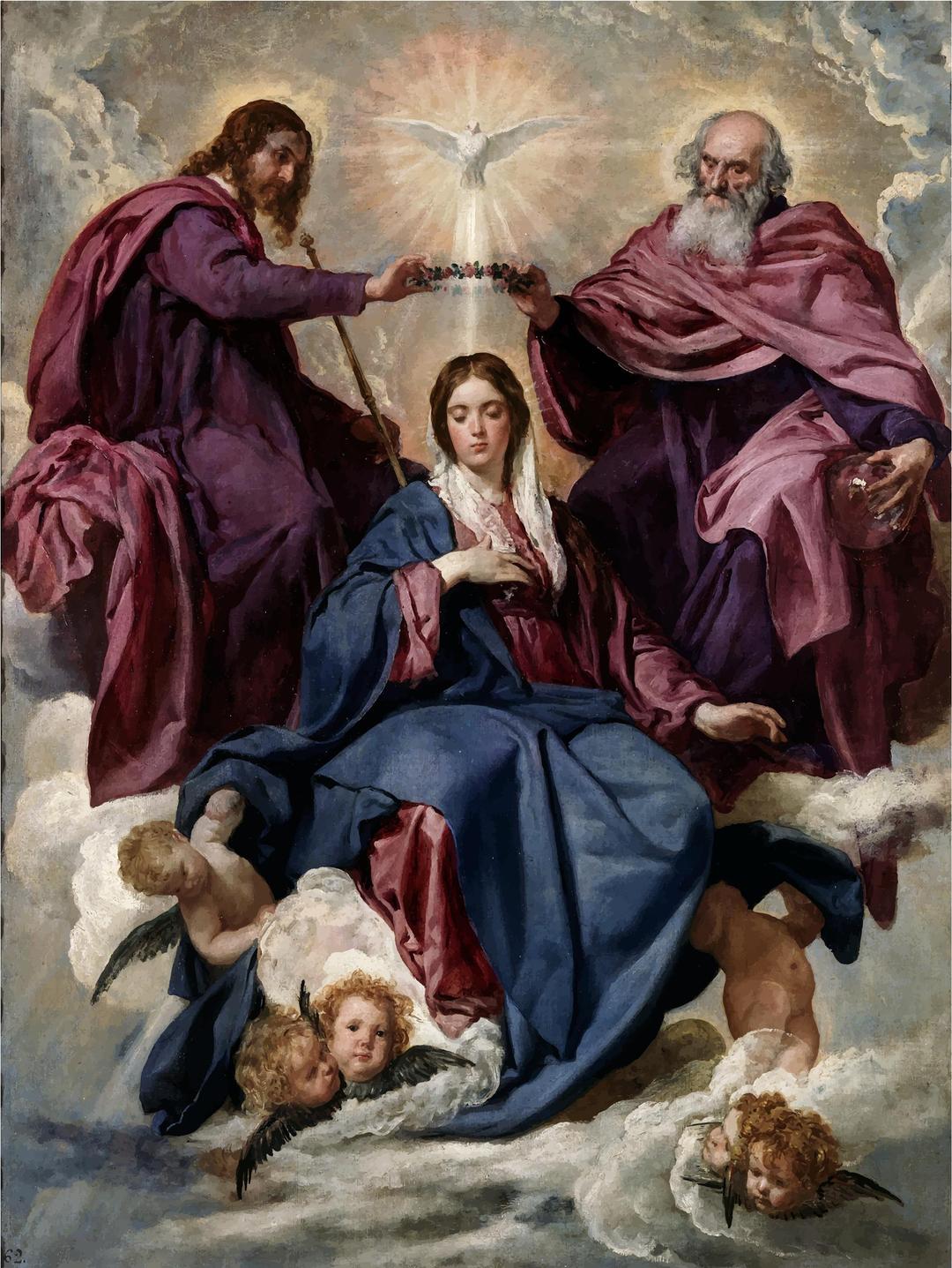 Coronation Of The Virgin By Diego Velazquez png transparent