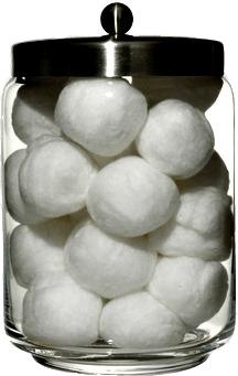 Cotton Balls In Glass Jar png transparent