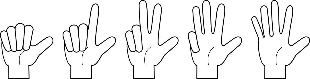Count on fingers png transparent
