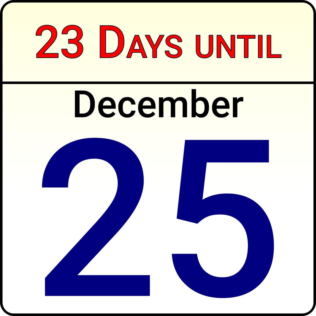 Countdown Calendar png transparent