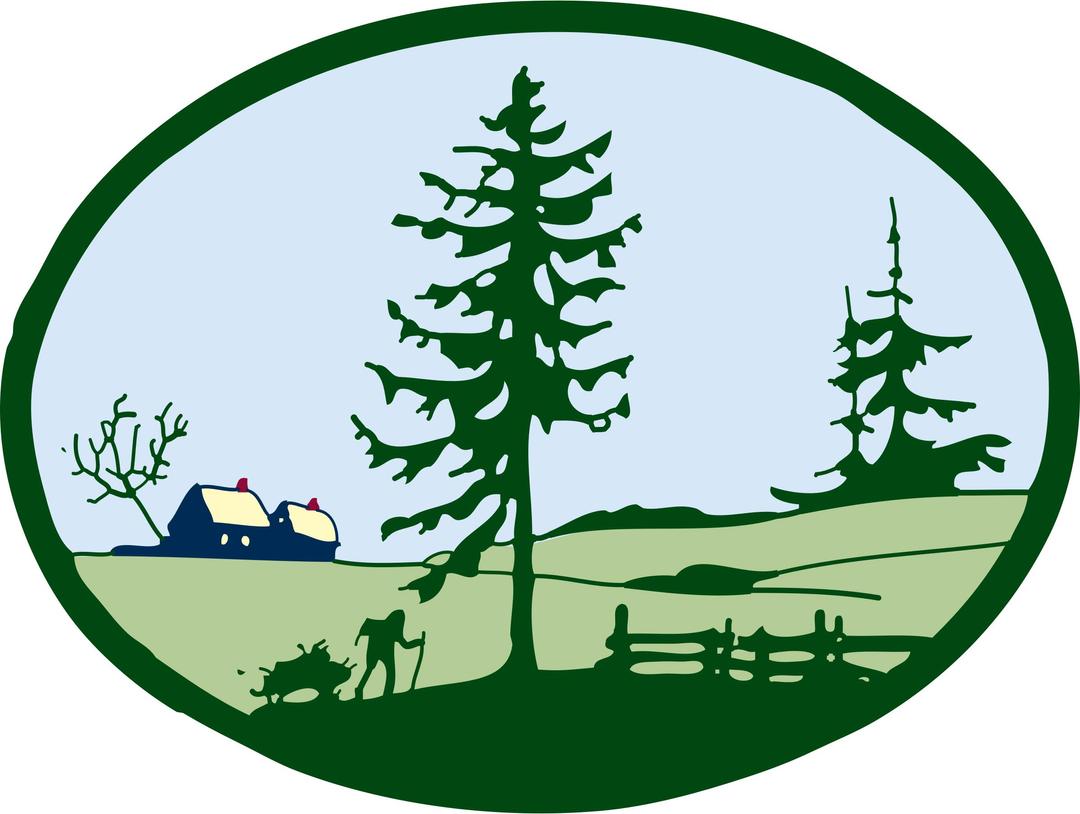 Country scene png transparent