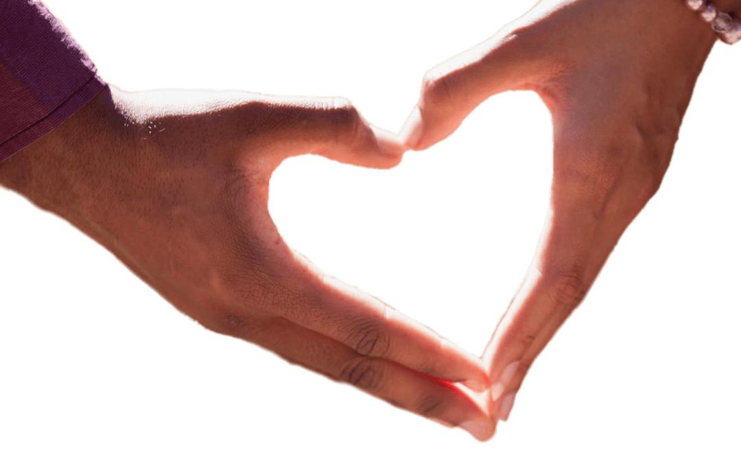 Couple Forming Heart With Hands png transparent