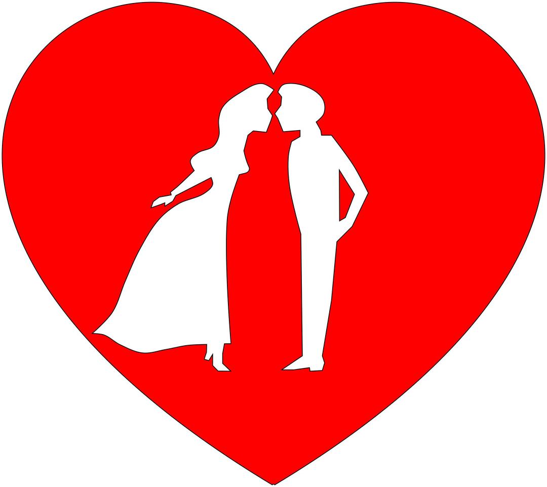 Couple in Heart png transparent