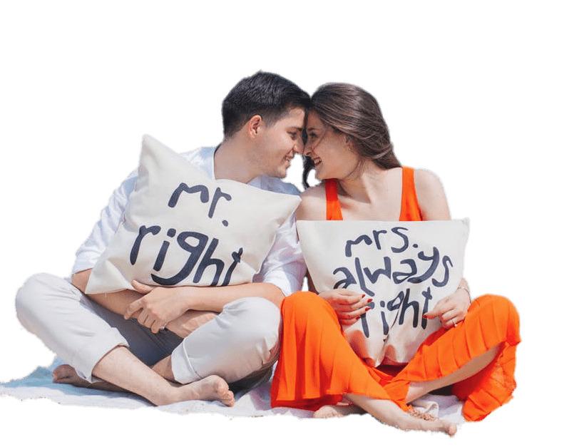 Couple Mr. and Mrs. Right png transparent