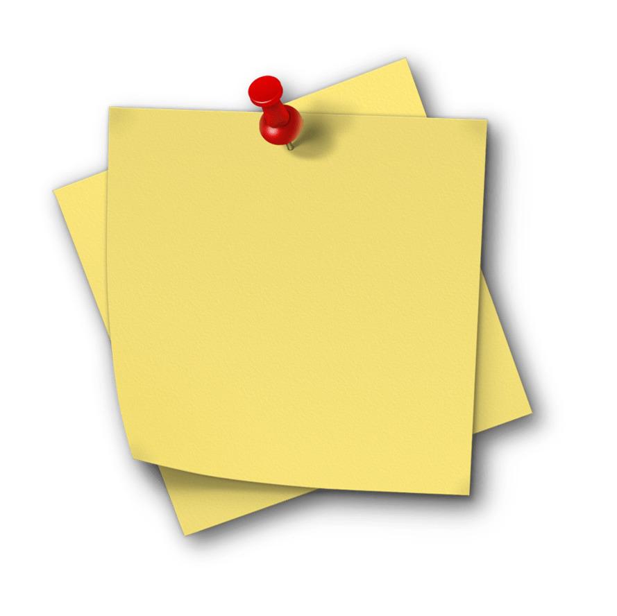 Couple Of Sticky Notes With Pin png transparent