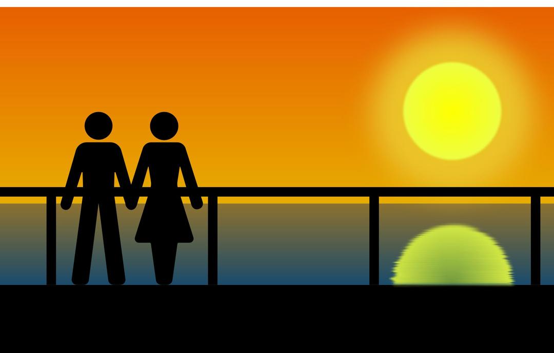 Couple Sunset png transparent