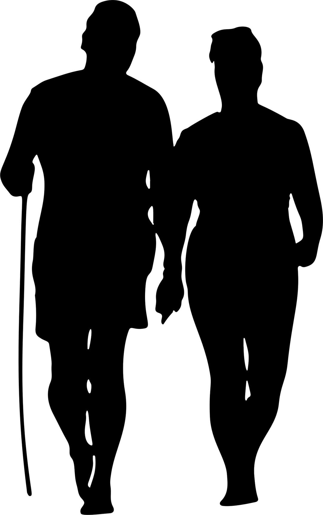 Couple Walking On Beach Silhouette png transparent