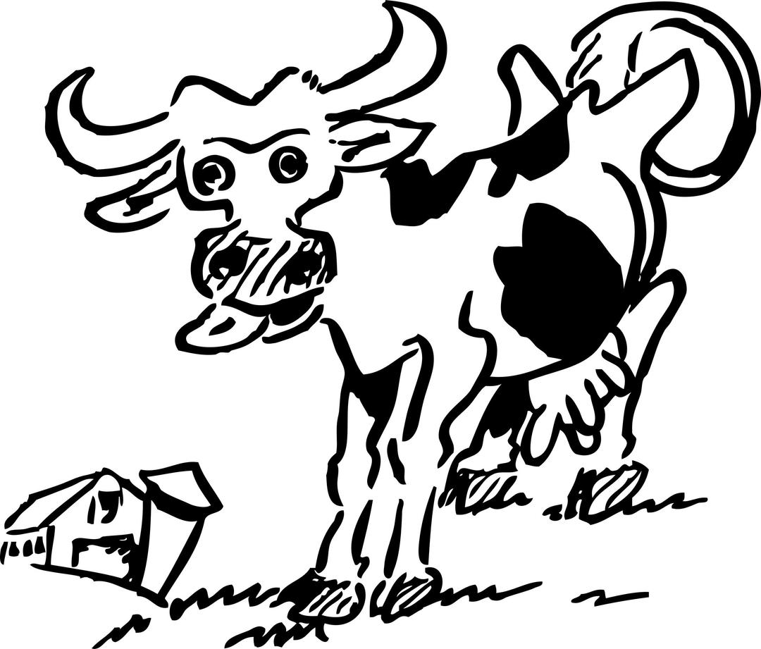 cow and barn png transparent