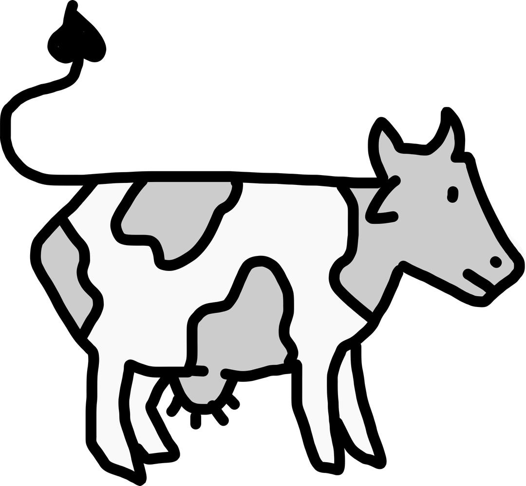 Cow (cartoon style) png transparent