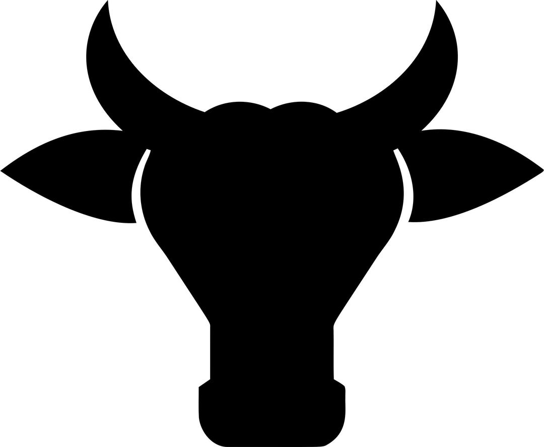Cow Head Silhouette png transparent