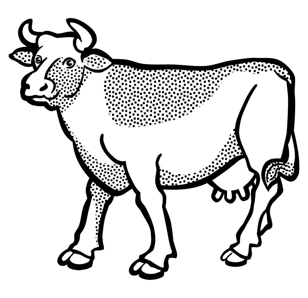 cow - lineart png transparent