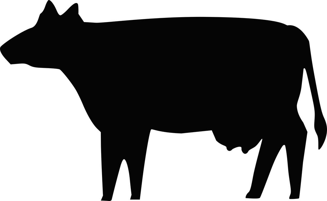 Cow silhouette png transparent