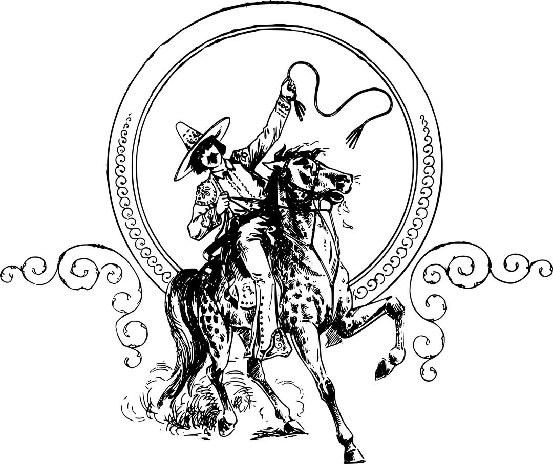 Cowboy and Wonderful Horse png transparent