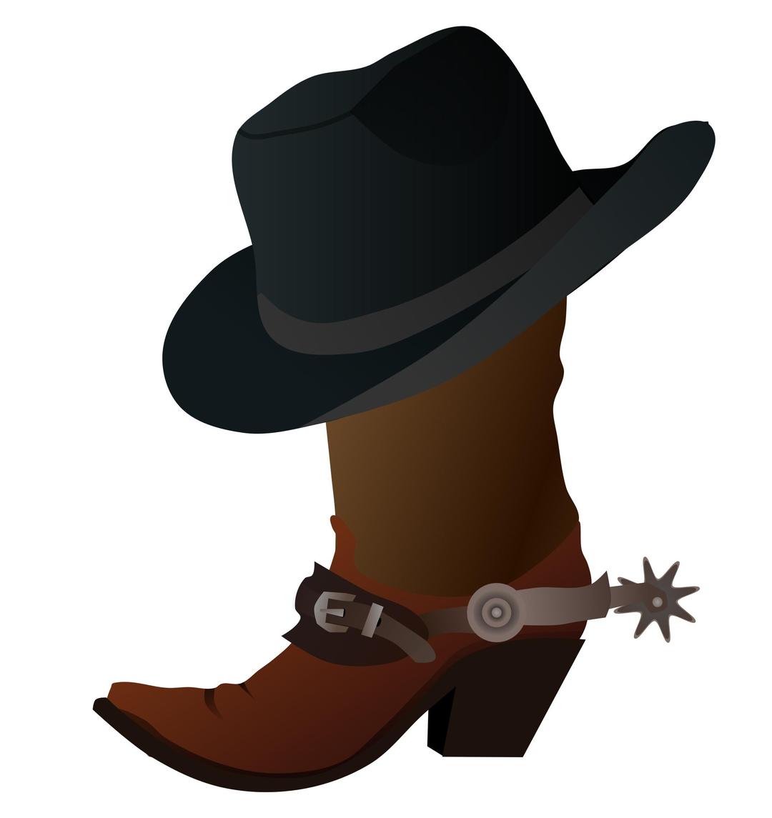 Cowboy Boot and Hat png transparent
