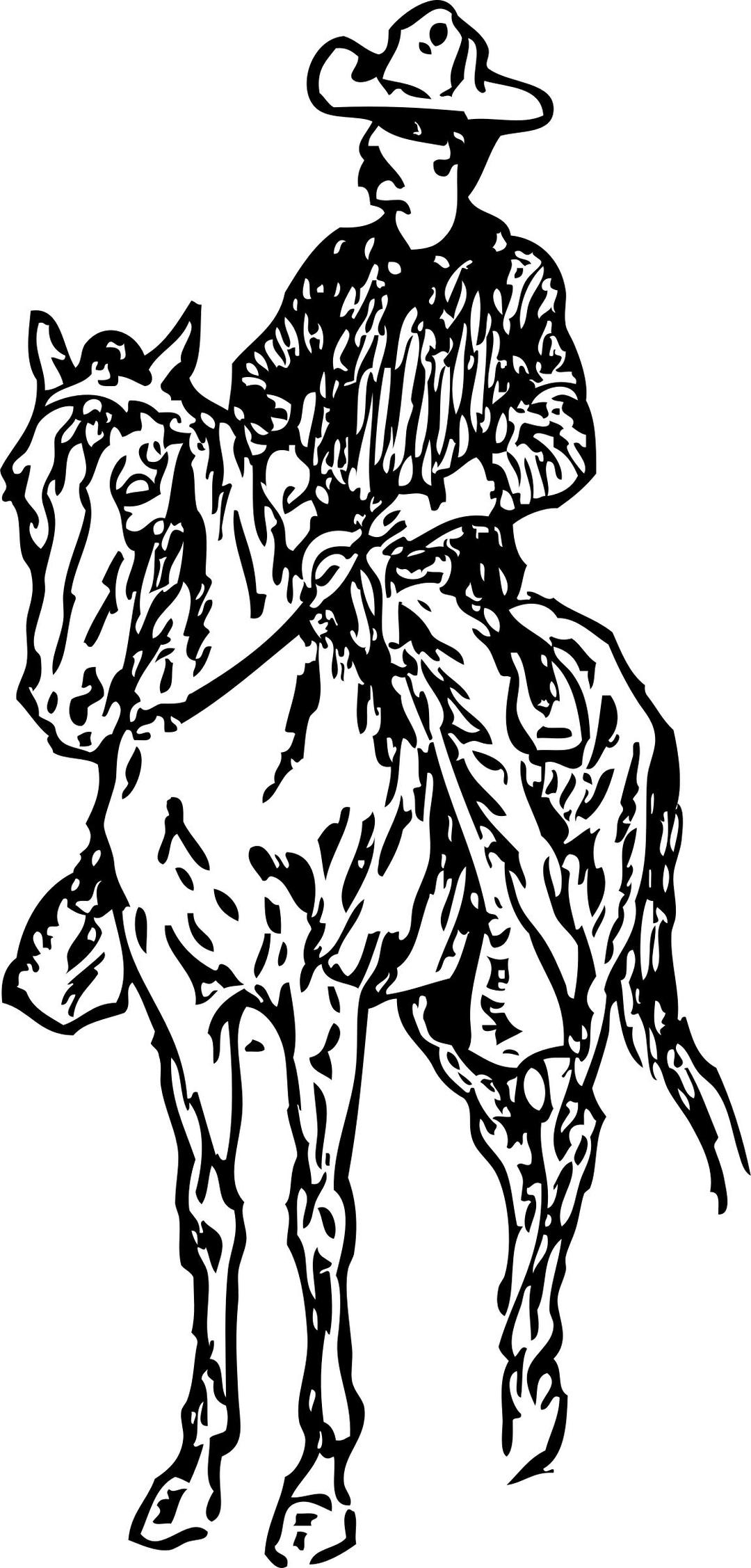 cowboy on horse png transparent