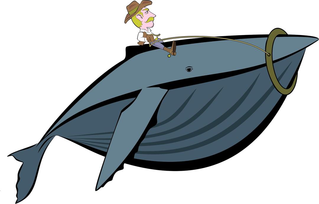 Cowboy Riding Whale png transparent