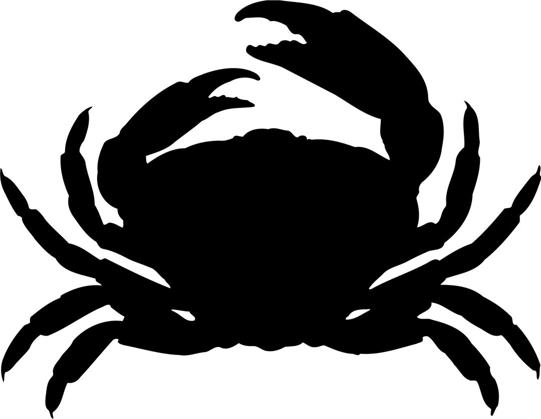 Crab silhouette png transparent