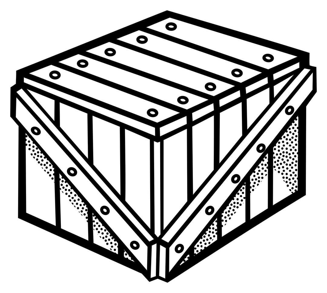 crate - lineart png transparent