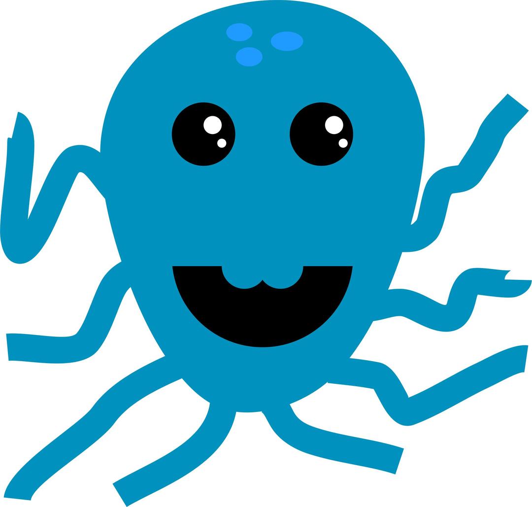 Crazy Octopus with blue teeth

 png transparent