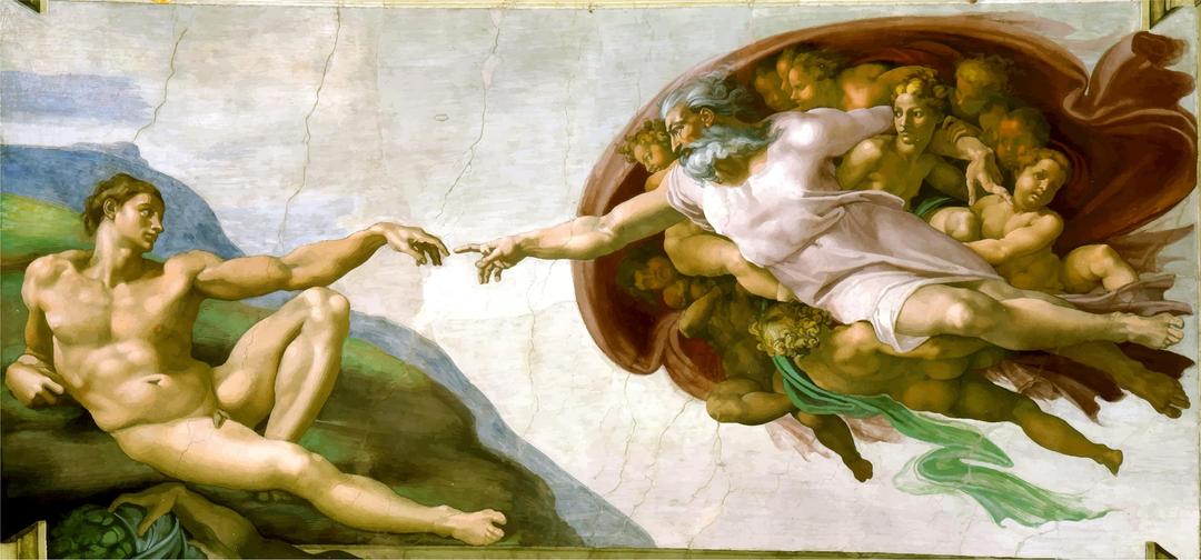 Creation Of Adam By Michaelangelo png transparent