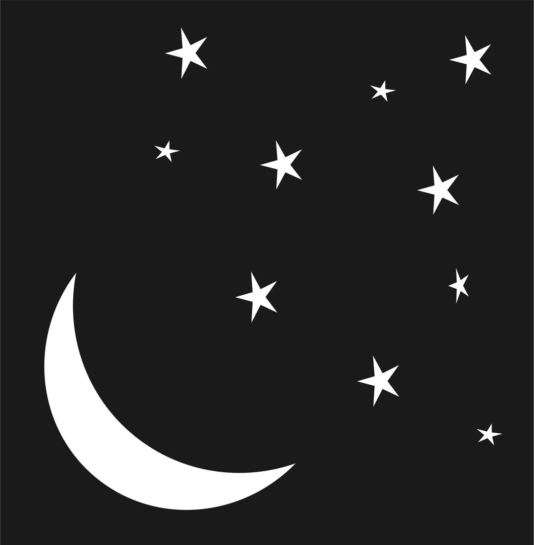 Crescent Moon & Night Stars (Remix) png transparent