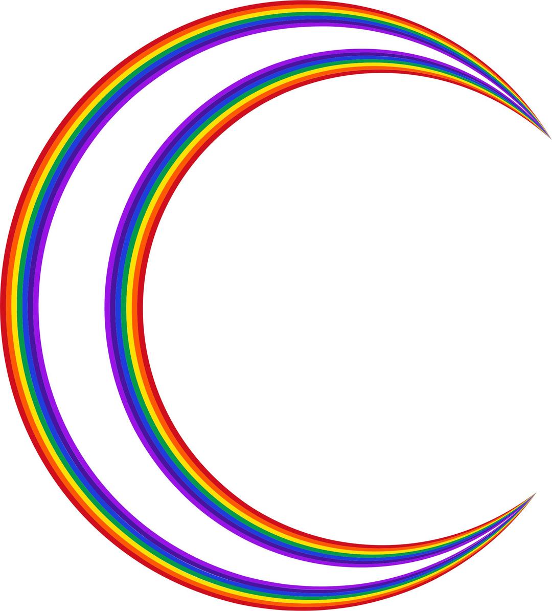 Crescent Moon Rainbow png transparent