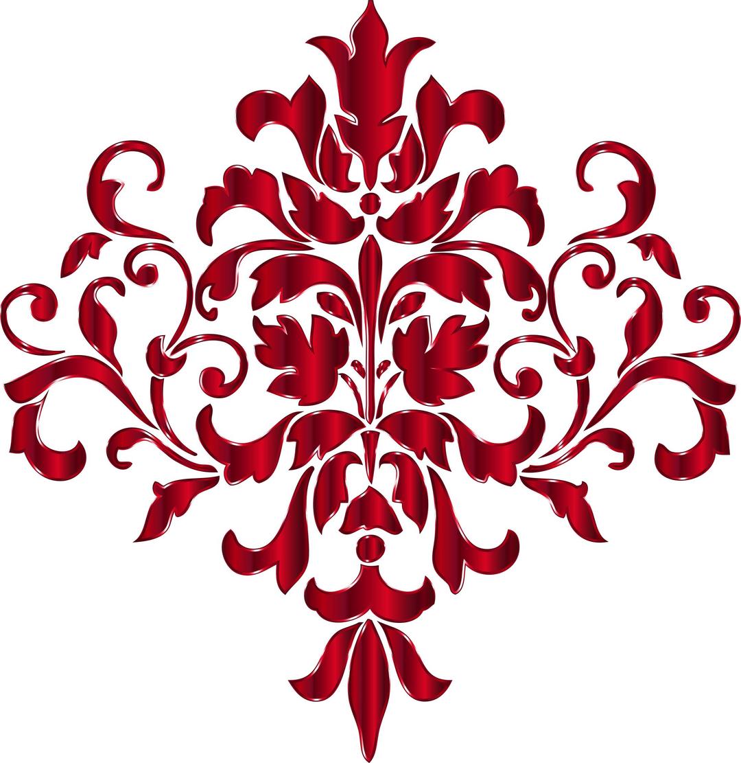 Crimson Damask Design No Background png transparent