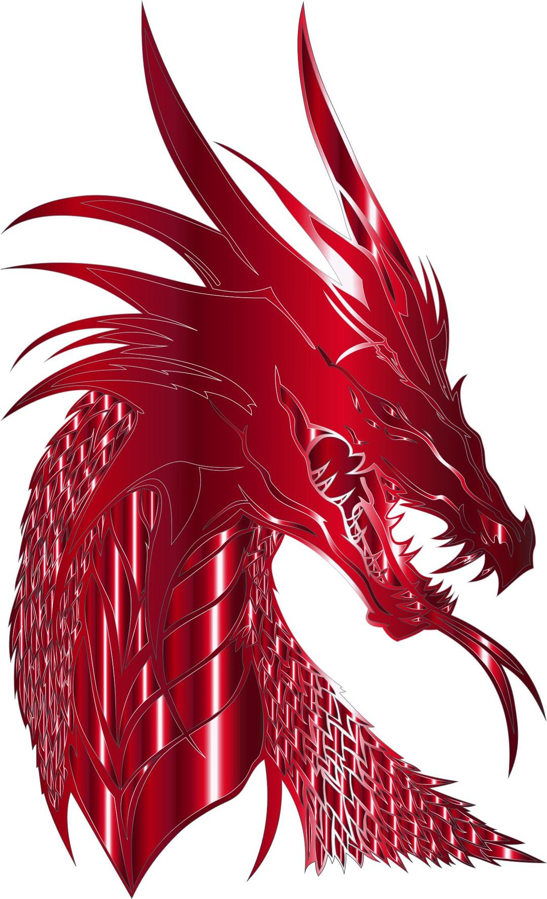 Crimson Dragon Head png transparent