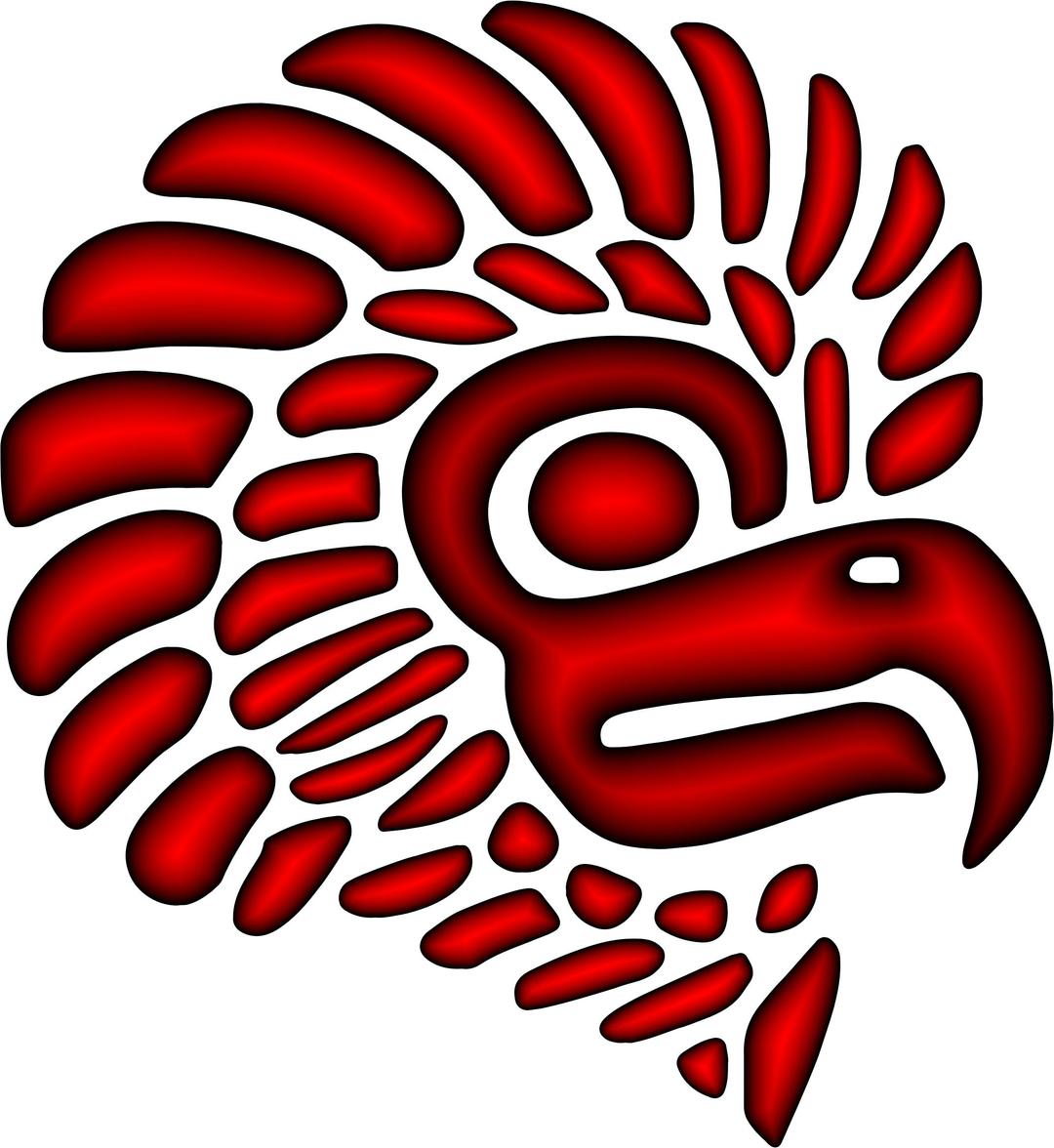 Crimson Stylized Mexican Eagle Silhouette png transparent