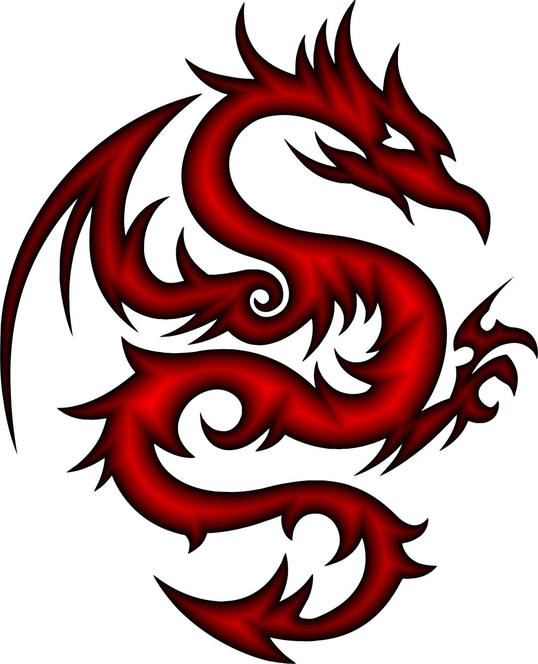 Crimson Tribal Dragon 56 png transparent